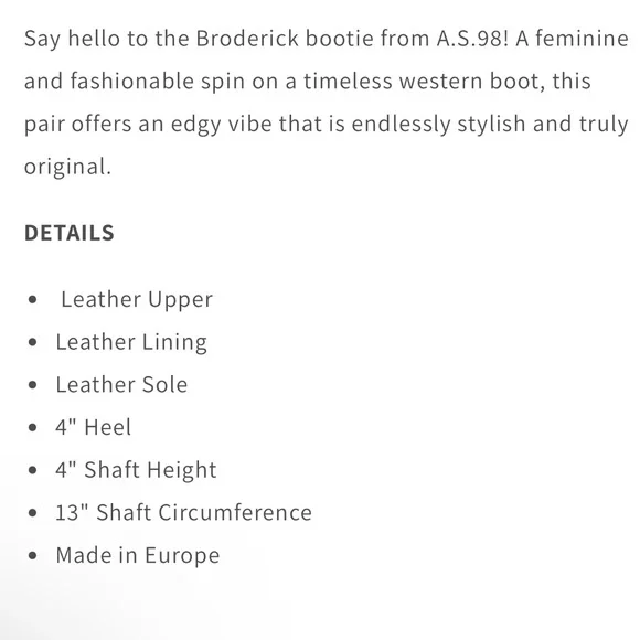 A.S.98 Metallic Silver BRODERICK Women’s Leather Booties • Size 7 • New in Box - Picture 6 of 6